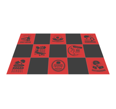 Skateboard Themed game vinyl rug - TenStickers