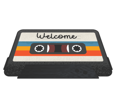 Welcome mix tape bespoke rugs - TenStickers