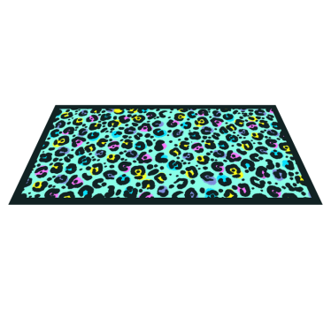 Rainbow Leopard animal print carpet - TenStickers
