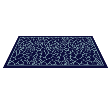 Blue Giraffe Print animal print carpet - TenStickers