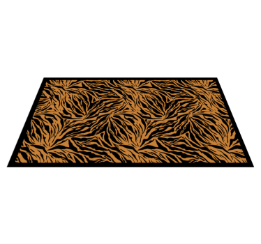 Bold Tiger Stripes animal print vinyl rug - TenStickers