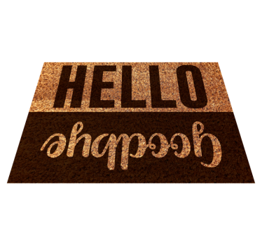 Hello goodbye textured entrance hall vinyl rug - TenStickers