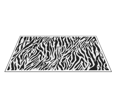 Black and White Zebra animal print carpet - TenStickers