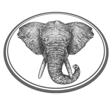Gray elephant animal print carpet - TenStickers