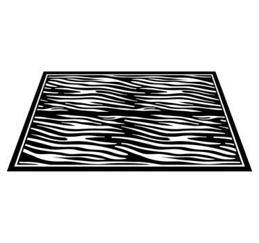 Classic black and white zebra animal print carpet - TenStickers