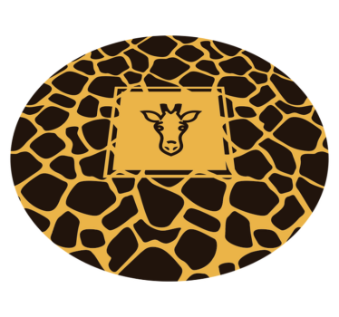 Giraffe print animal print carpet - TenStickers
