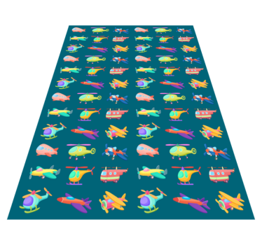 Kids colorful planes and aircraft kids vinyl carpet - TenStickers