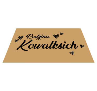 Name of the family in black  entrance hall rug - TenStickers