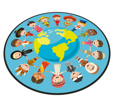 With ethnics vinyl map rug - TenStickers