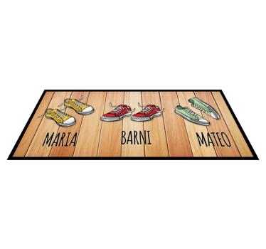 Custom shoes display entrance hall vinyl rug - TenStickers