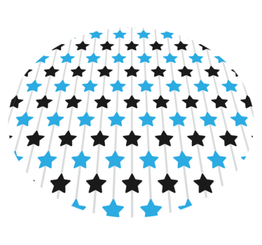 Black and blue stars geometric carpets - TenStickers