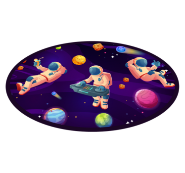 Astronaut party design star vinyl rug - TenStickers