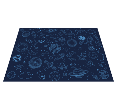 A lot of space symbols star carpet - TenStickers