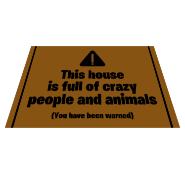 Crazy house with crazy pets contemporary rugs - TenStickers