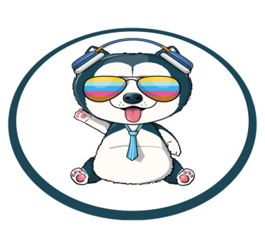 Cool Doggy Character kids vinyl rug - TenStickers