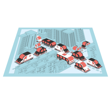City Traffic Scene road vinyl rug - TenStickers