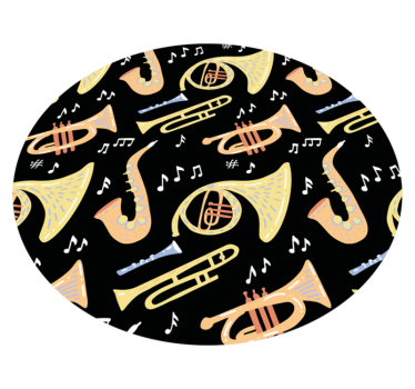 Musical Instrument Idea kids vinyl rug - TenStickers