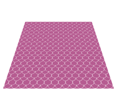 Pink mermaid scales animal print vinyl rug - TenStickers