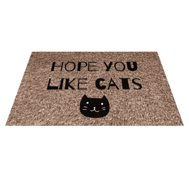 Hope You Like Cats entrance hall rug - TenStickers
