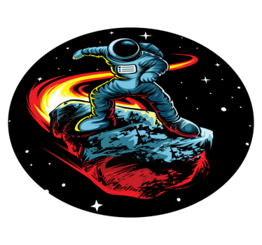 Cosmic Adventure star vinyl rug - TenStickers