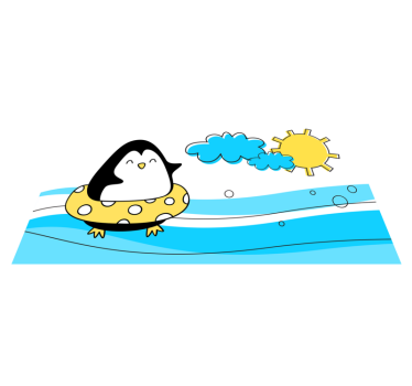 Playful Penguin Illustration playroom carpet - TenStickers