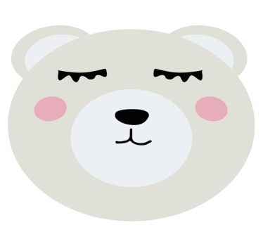 Bear Face Design playroom carpet - TenStickers