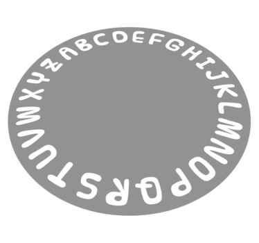 White and gray alphabet baby mat - TenStickers
