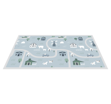 Playful Farm Theme playroom carpet - TenStickers