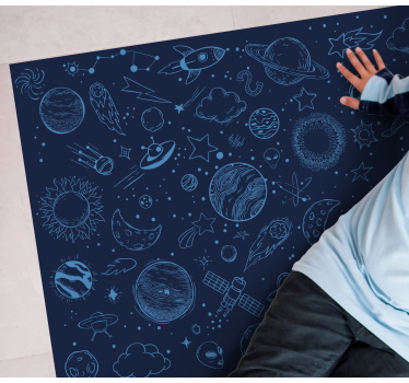 A lot of space symbols star carpet - TenStickers