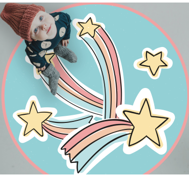 A shooting rainbow star star carpet - TenStickers