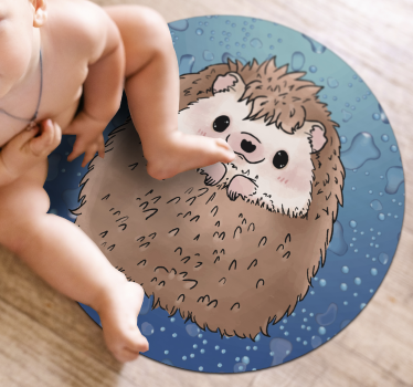 Adorable Hedgehog animal mat - TenStickers