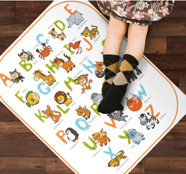 Alphabet Animal Educational abc carpet - TenStickers