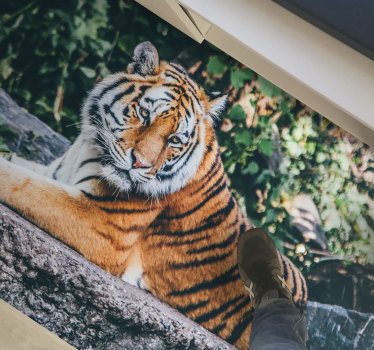 Animal majestic tiger vinyl rug - TenStickers
