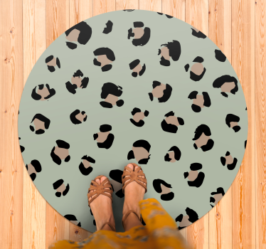 Animal print vinyl rug in leopard print style - TenStickers