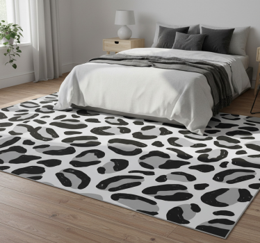 Animal print vinyl rug leopard fur design - TenStickers