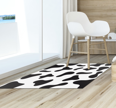 Black and white cow animal print vinyl carpet - TenStickers