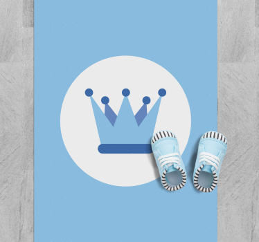 Blue crown baby mat - TenStickers