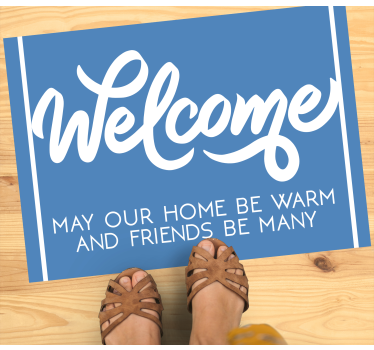 May your home be warm entrance hall vinyl rug - TenStickers