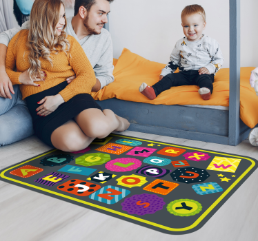 Childrens colorful alphabet alphabet rug - TenStickers