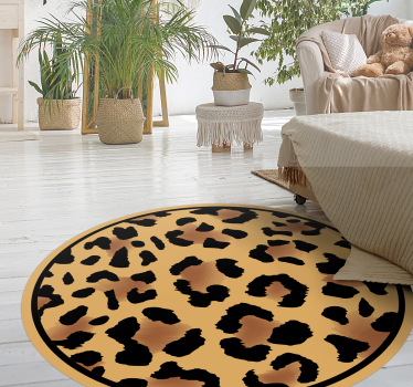 Classic leopard skin animal print carpet - TenStickers