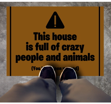 Crazy house with crazy pets contemporary rugs - TenStickers