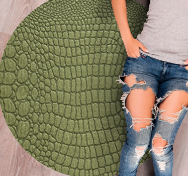 Crocodile skin texture circular mat - TenStickers