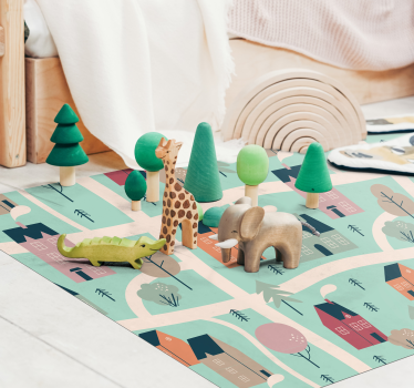 Cute children road map pattern road mat - TenStickers