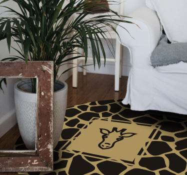 Giraffe print animal print carpet - TenStickers
