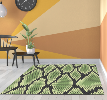 Green snakeskin animal print vinyl carpet - TenStickers