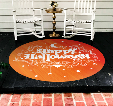 happy halloween entrance hall vinyl carpet - TenStickers