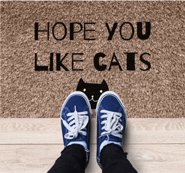 Hope You Like Cats entrance hall rug - TenStickers