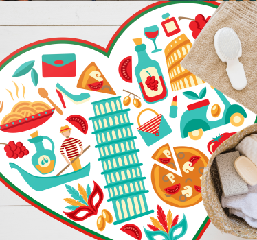 italian most famous icons contemporary rugs - TenStickers