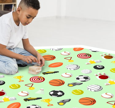 Kid exercise kids carpet - TenStickers