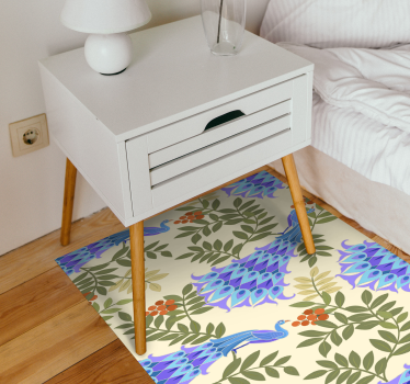 Magic peacock feather animal print mat - TenStickers
